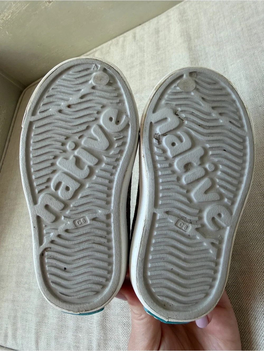 Native Kids Water Shoes in Rose Gold Glitter Slip-On